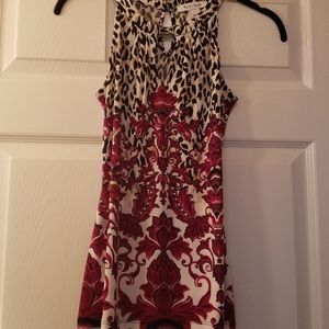 WHBM cheetah print top